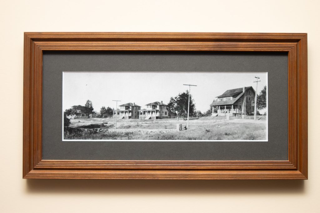 Original photo of the first houses built on Cobb Terrace by Collier Cobb.